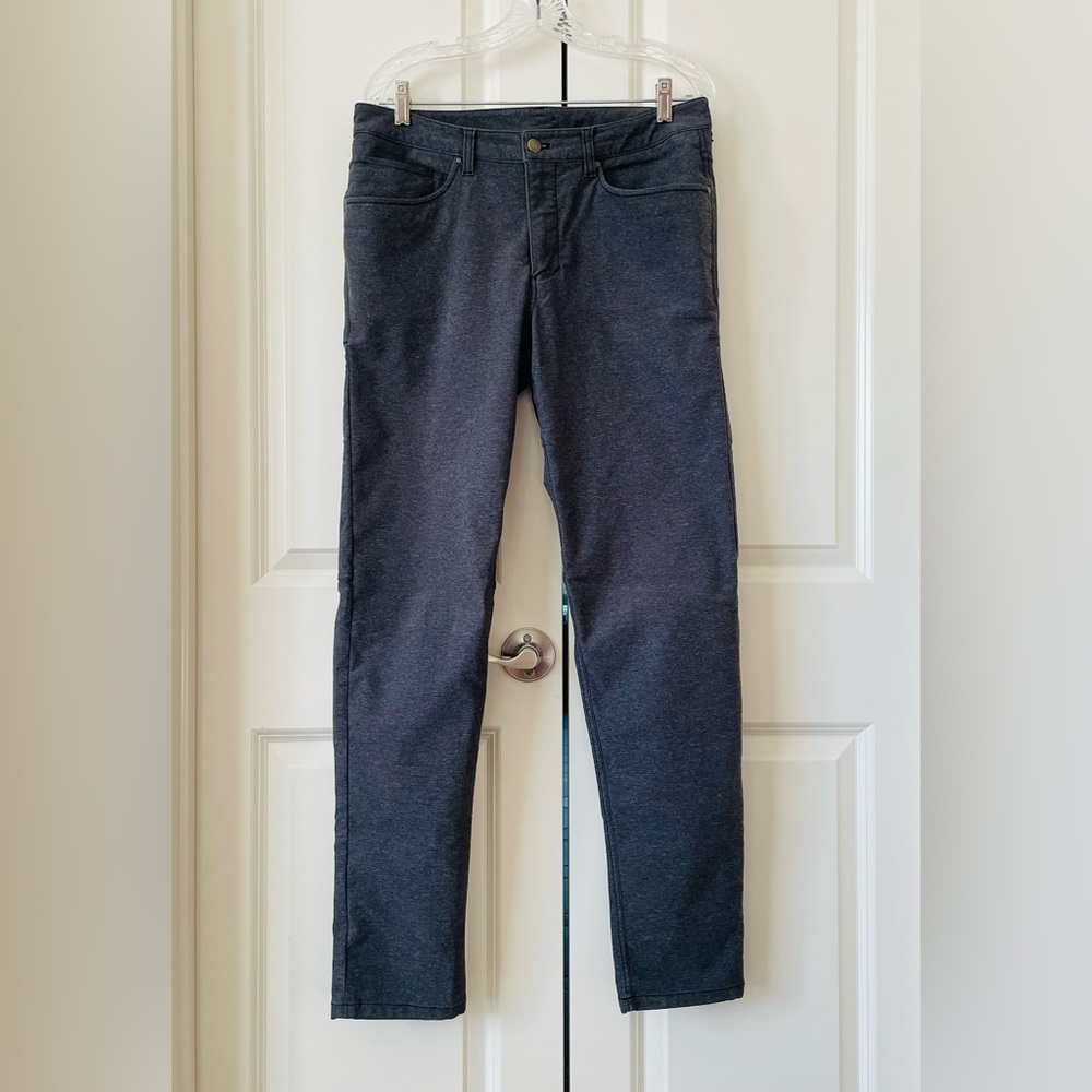 LULULEMON Men's ABC Pant 5-pocket Jean 32W*34L Technical Canvas HBLK